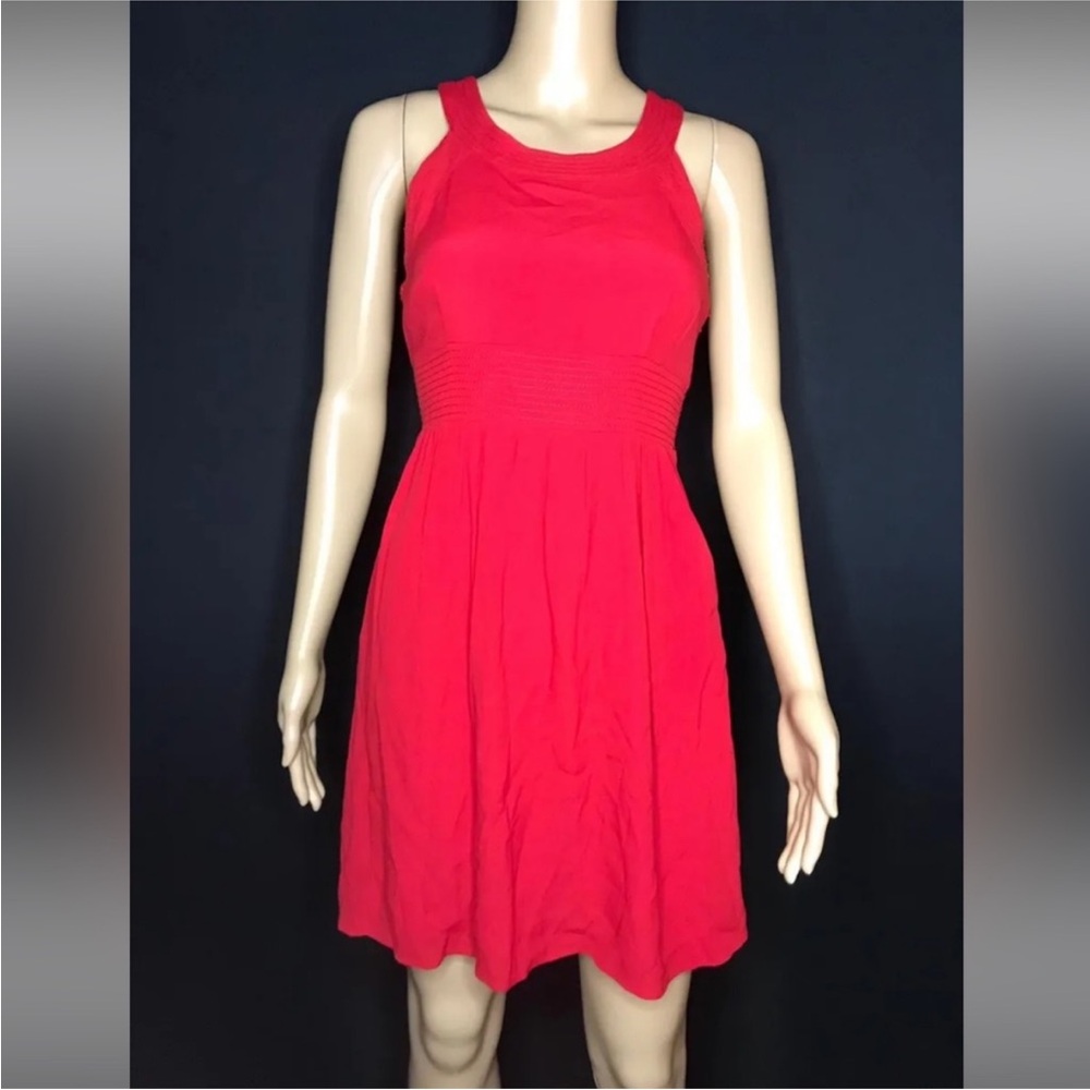 Anthropologie HD in Paris Red Sleeveless Fit and Flare Dress. Size 14.